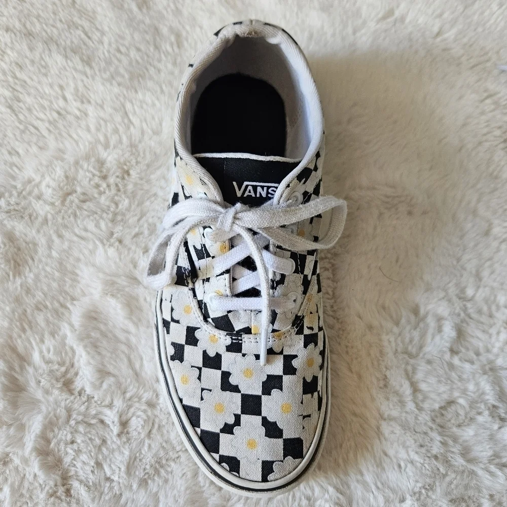 Vans Kids Doheny Flower Checkerboard‎ Sneaker Missy Sz 4 or Womens 5.5 - Picture 2 of 9